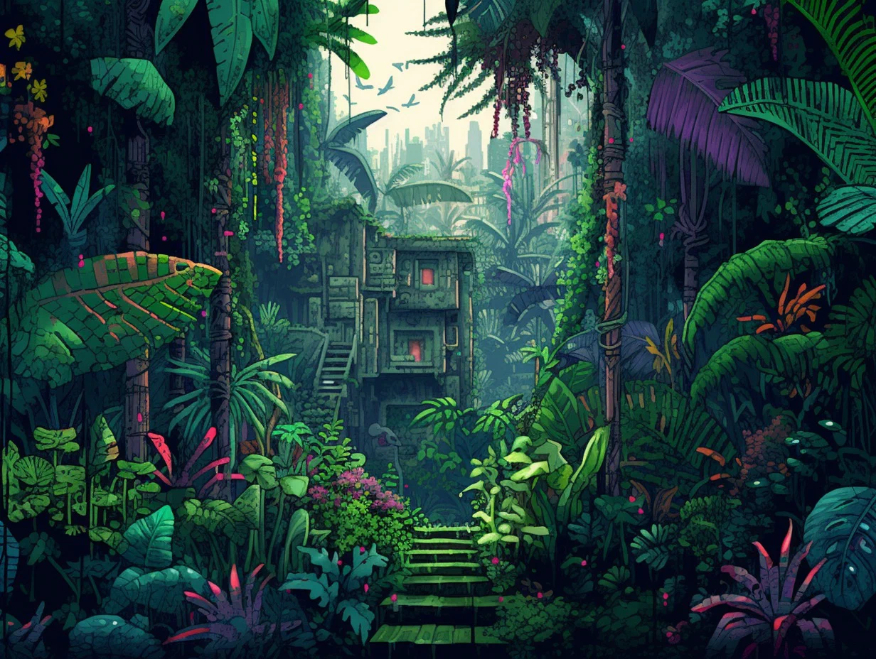 After several days of arduous travel in the brazilian jungle, the team arrives to the hidden bunker, concealed by vegetation.